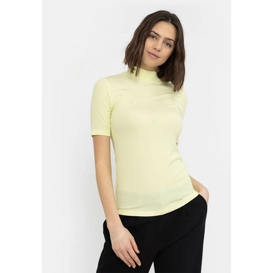 Fenja T - Neck T - Shirt, Pale Lime Yellow