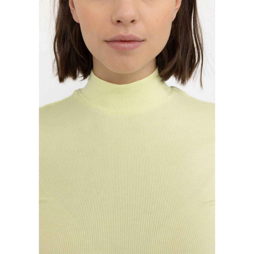 Fenja T - Neck T - Shirt, Pale Lime Yellow